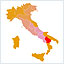 Golden Italy Map