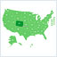 Golden SpotsMap of USA