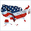 Patriotic USA Flash Map