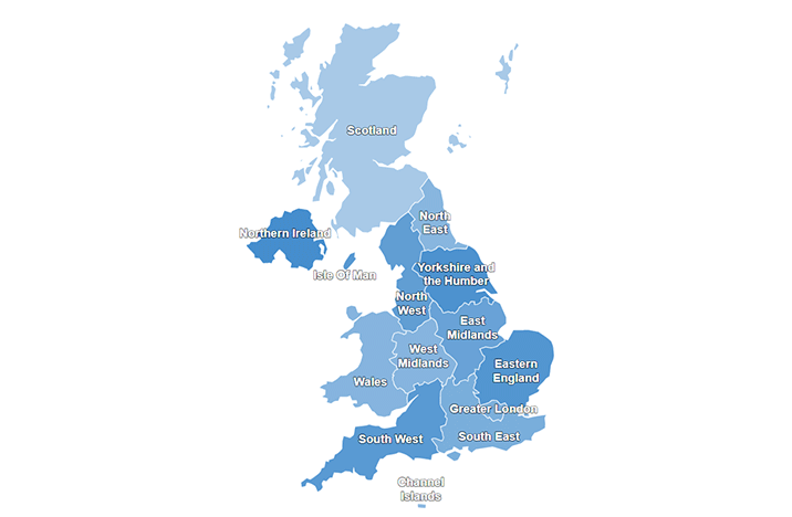 UK Map With Clickable regions for WordPress/HTML Websites